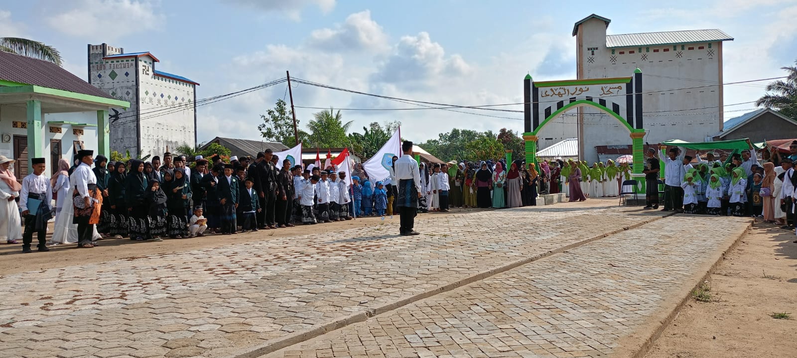 Suasana apel hari Santri Nasional