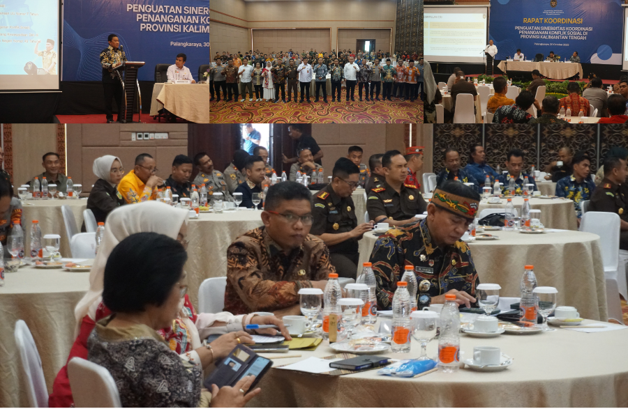 Wakil Bupati Katingan Hadiri Rakor Penguatan Sinergitas Penanganan Konflik Sosial di Provinsi Kalimantan Tengah