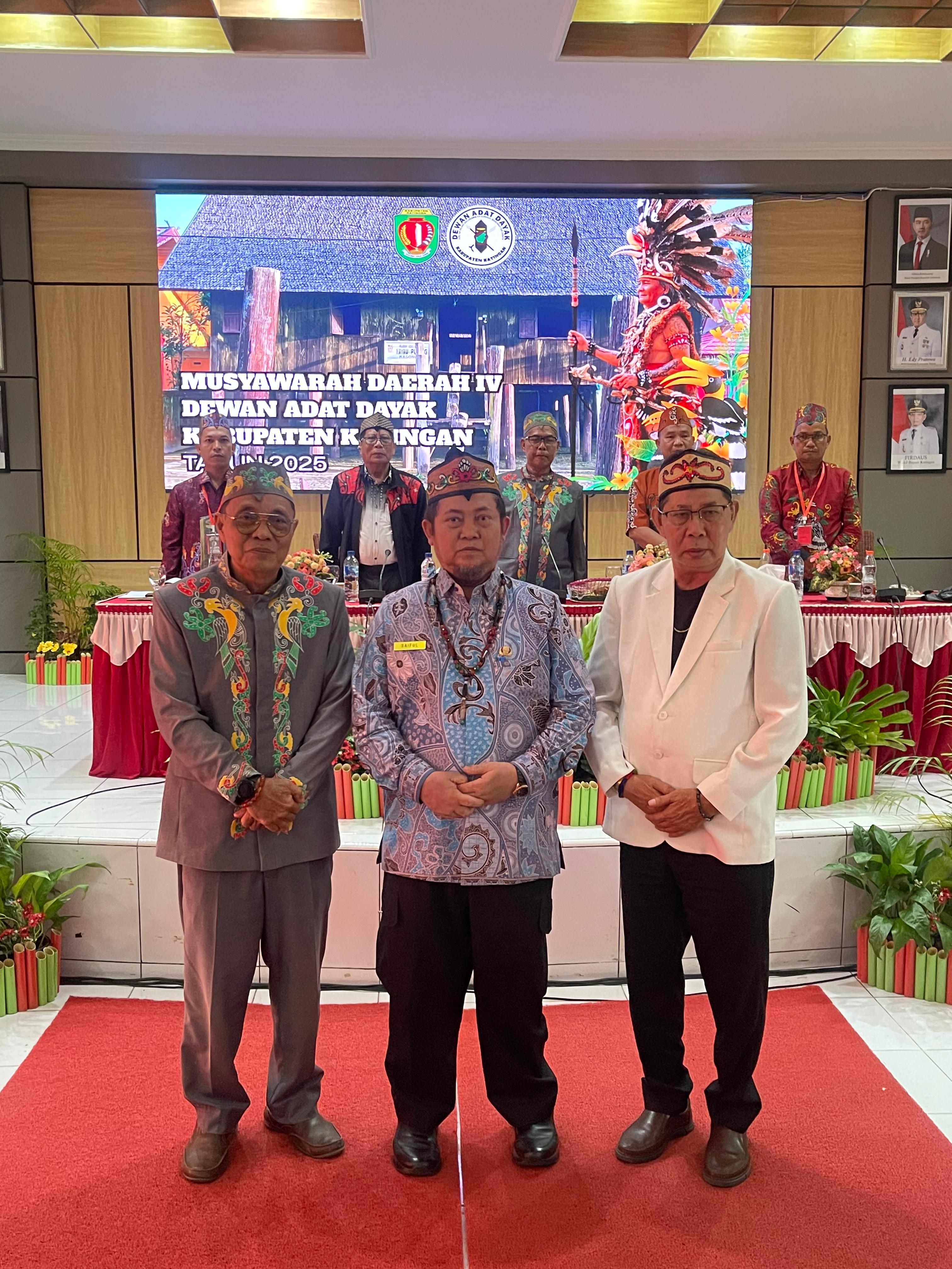 Bupati Katingan Saiful Terpilih sebagai Ketua Dewan Adat Dayak Kabupaten Katingan Periode 2025–2030