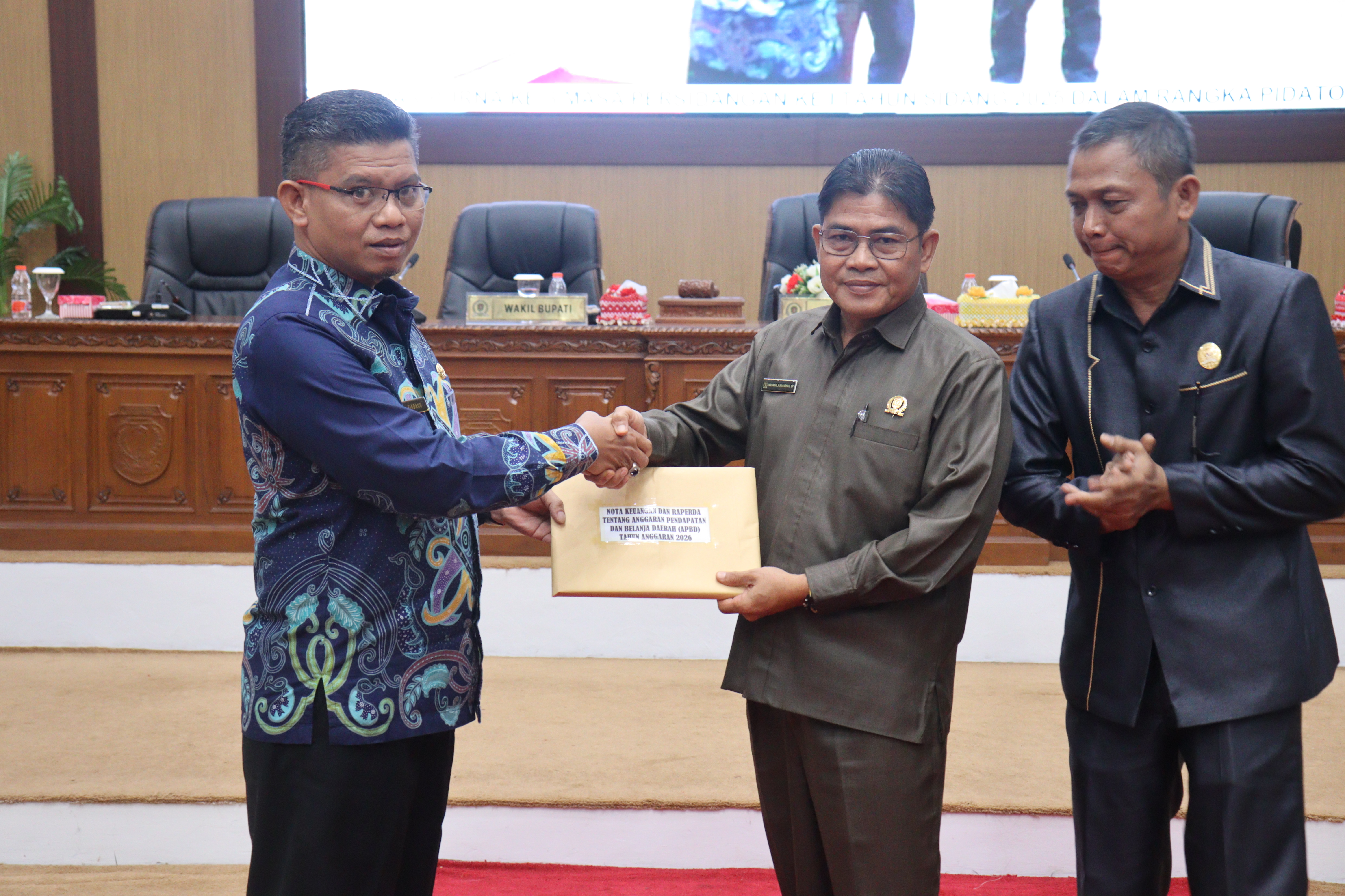 Wakil Bupati Katingan Hadiri Rapat Paripurna Penyampaian Nota Keuangan dan Raperda R-APBD TA 2026