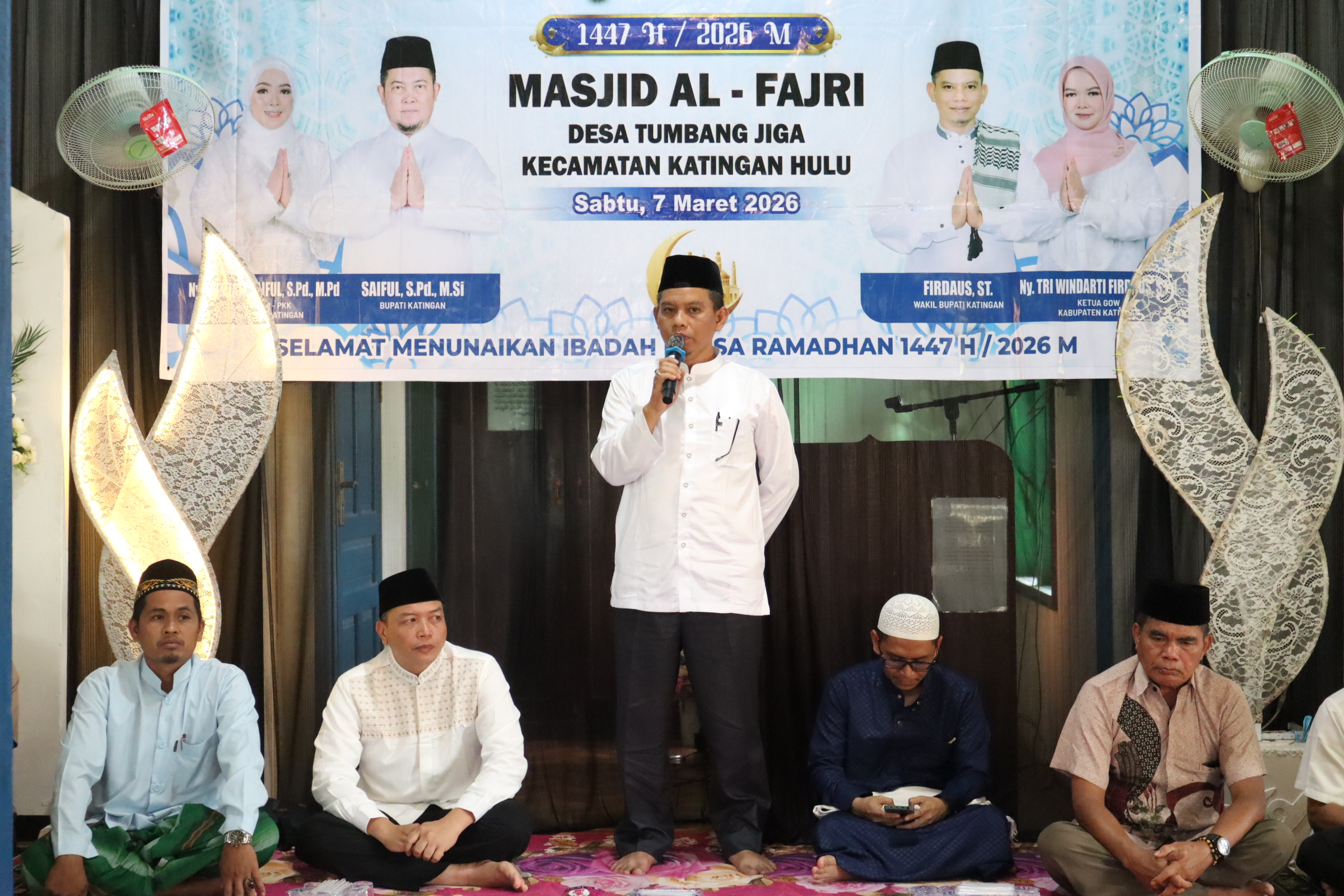 Safari Ramadhan di Tumbang Jiga, Wakil Bupati Katingan Sampaikan Rencana Peningkatan Infrastruktur Jalan