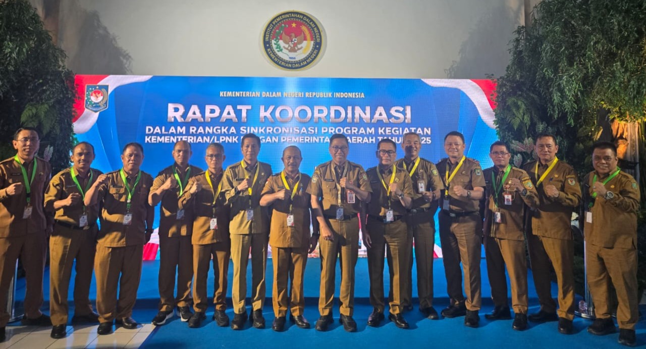 PEMKAB KATINGAN HADIRI RAKOR SINKRONISASI PROGRAM DAN KEGIATAN KEMENTERIAN–PEMDA TAHUN 2025 DI IPDN JATINANGOR