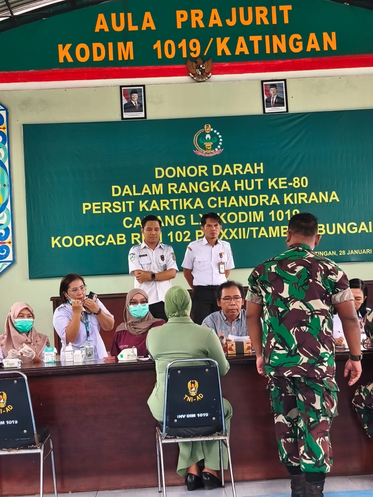 HUT ke-80 Persit Kartika Chandra Kirana, RSUD Mas Amsyar Kasongan Bersama PMI Katingan Laksanakan Donor Darah