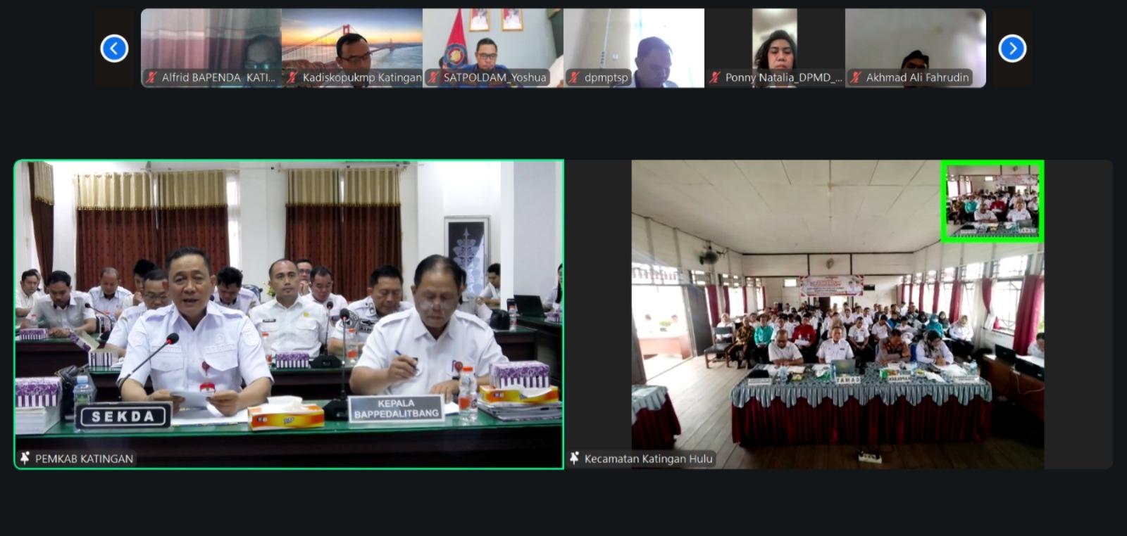 PEMKAB KATINGAN GELAR MUSRENBANG RKPD KECAMATAN KATINGAN HULU TAHUN 2026 SECARA DARING