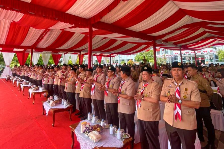 Bupati Katingan Hadiri Upacara Hari Pramuka ke-64 Tingkat Provinsi Kalteng