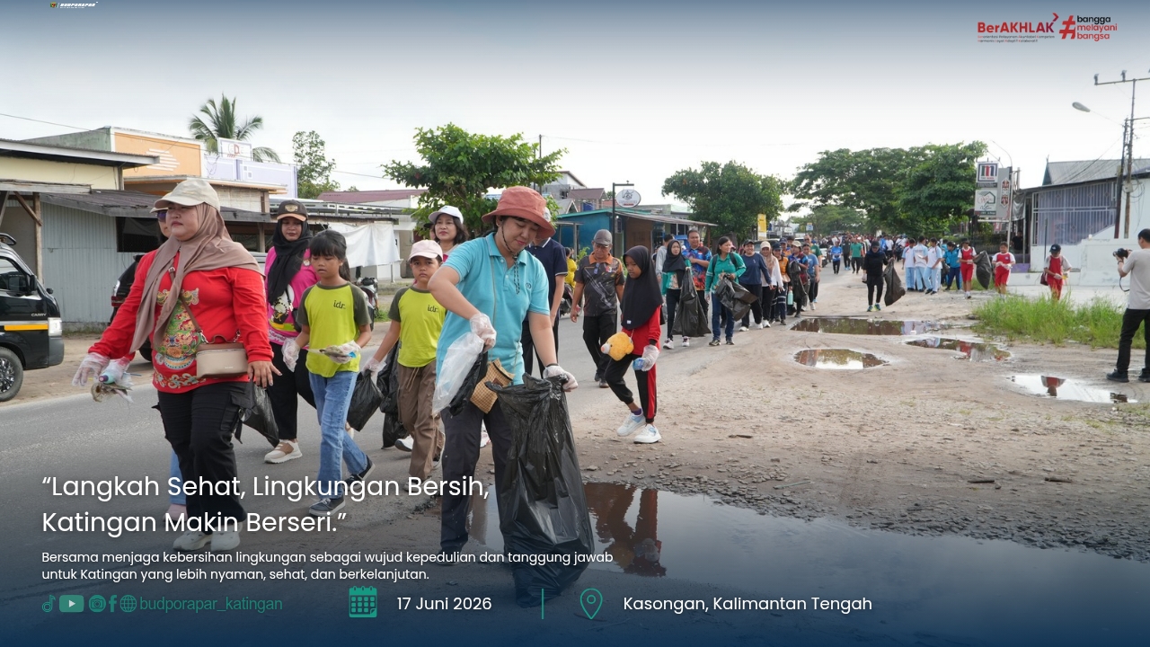 ASN Disbudporapar Katingan Turut Meriahkan Jalan Santai dan Aksi Pungut Sampah