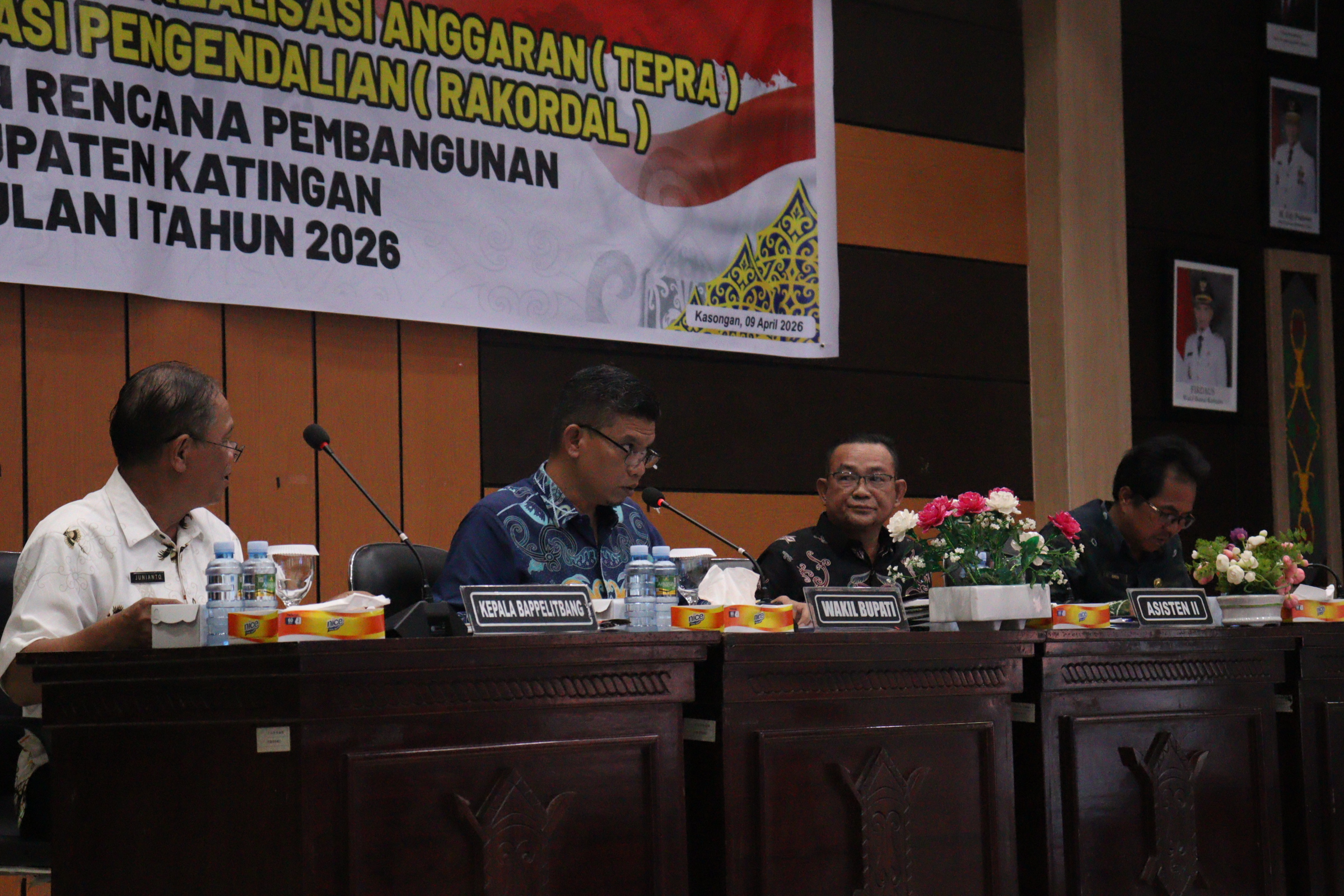 Wakil Bupati Katingan Pimpin Rapat TEPRA dan RAKORDAL Triwulan I Tahun 2026