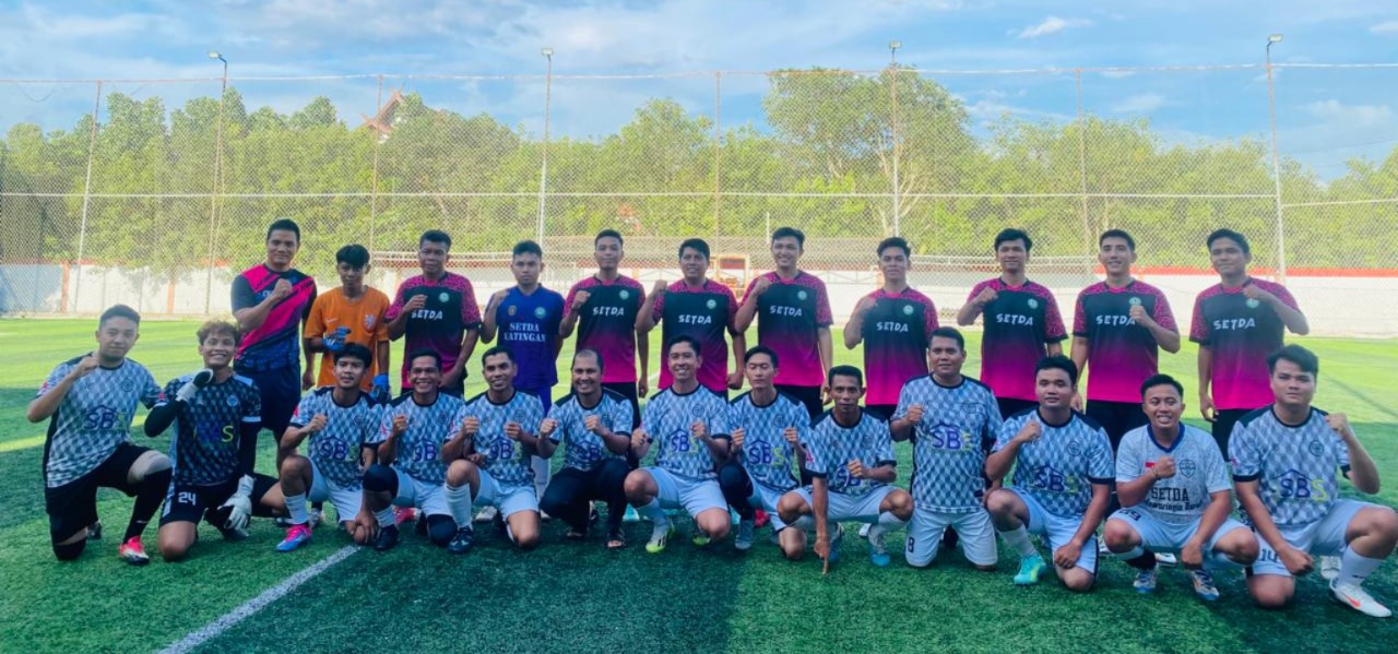 TIM MINI SOCCER SETDA KATINGAN PERERAT SILATURAHMI MELALUI LAGA PERSAHABATAN BERSAMA SETDA KOBAR