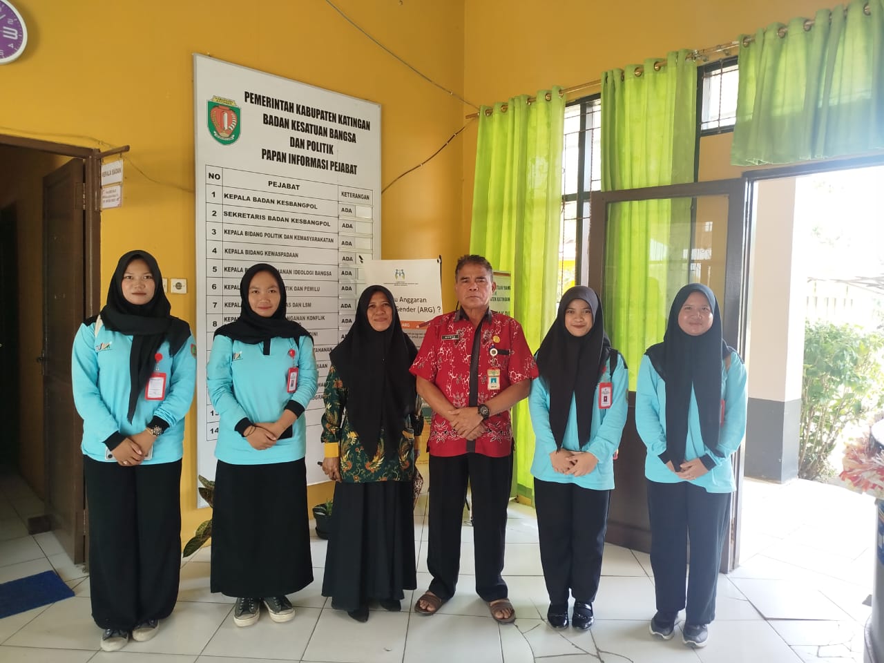 Badan Kesbangpol Katingan Sambut Kedatangan Peserta PKL dari SMKN 1 Kasongan