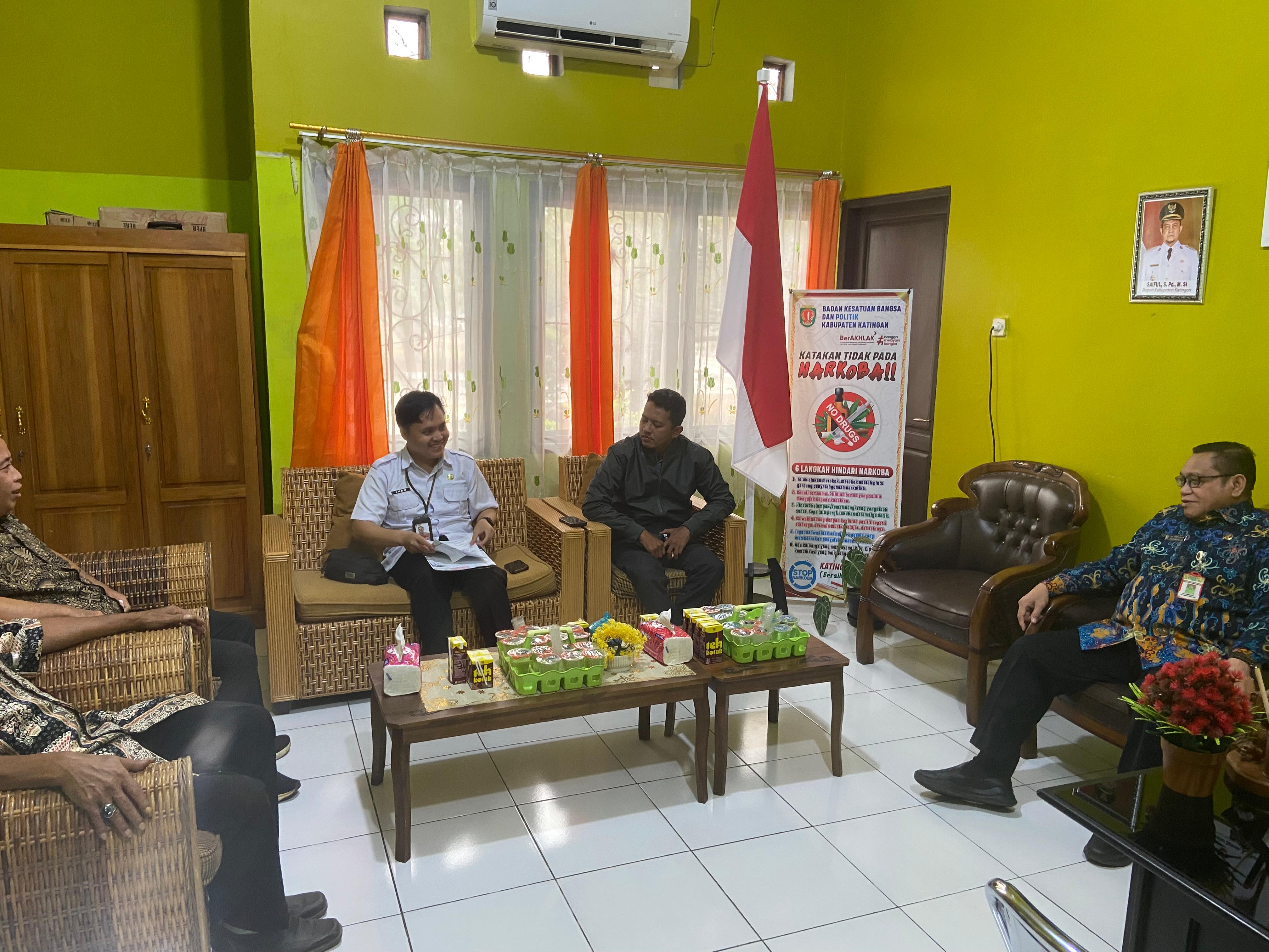 Komisi A DPRD Seruyan Koordinasi Penguatan Peran Kesbangpol di Kabupaten Katingan