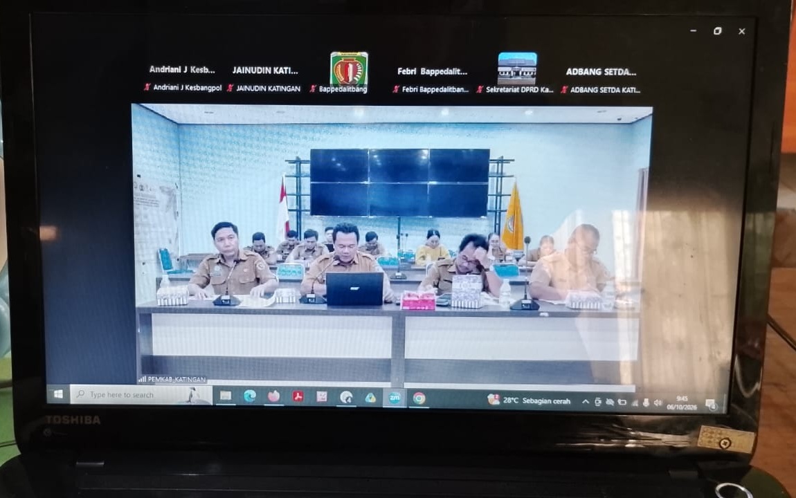 Sinkronisasi Data TEPRA September 2026, Kesbangpol Katingan Ikuti Rapat Koordinasi Daring