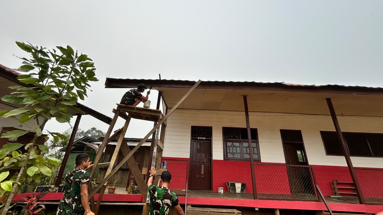 REHABILITASI SDN 1 TUMBANG BARAOI RAMPUNG, KODIM 1019/KATINGAN DUKUNG KENYAMANAN BELAJAR SISWA