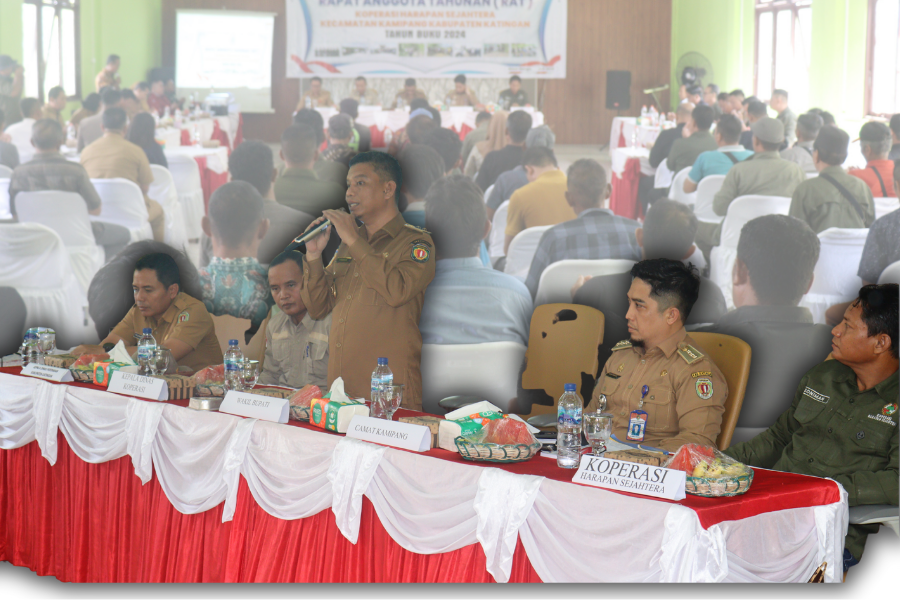 Wakil Bupati Katingan Hadiri dan Buka Secara Resmi RAT Koperasi Harapan Sejahtera Kecamatan Kamipang